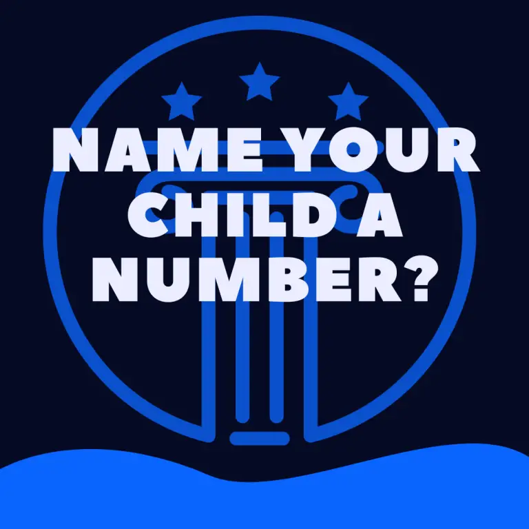 Can you name your child a number united states law stuff explained